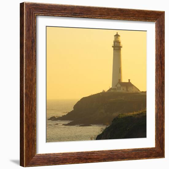 Pigeon Point Lighthouse, Santa Cruz Coast, California, USA-Tom Norring-Framed Photographic Print