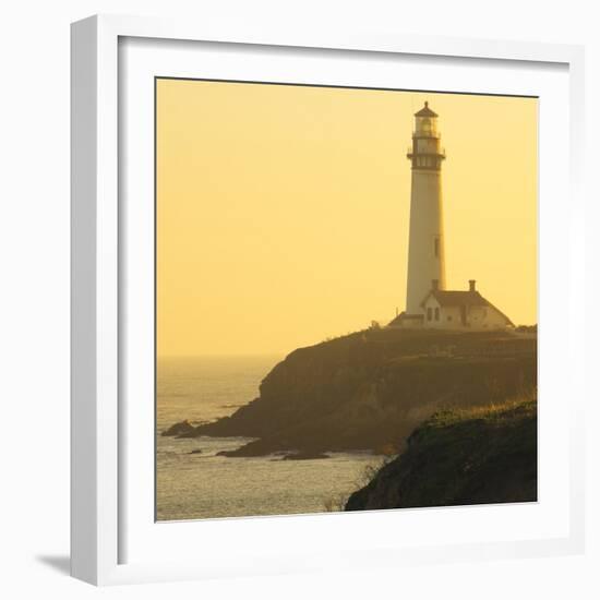 Pigeon Point Lighthouse, Santa Cruz Coast, California, USA-Tom Norring-Framed Photographic Print