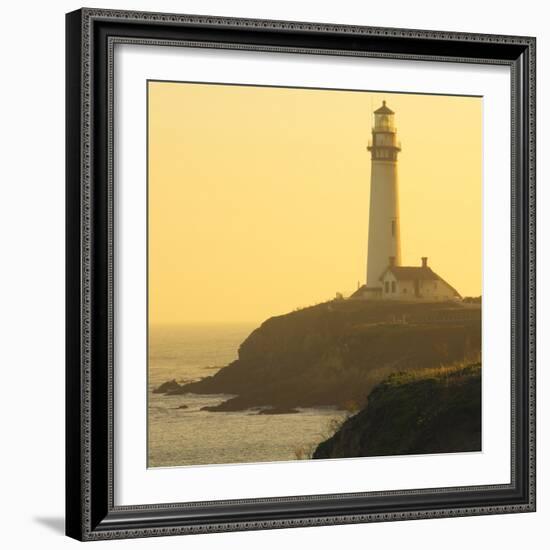 Pigeon Point Lighthouse, Santa Cruz Coast, California, USA-Tom Norring-Framed Photographic Print