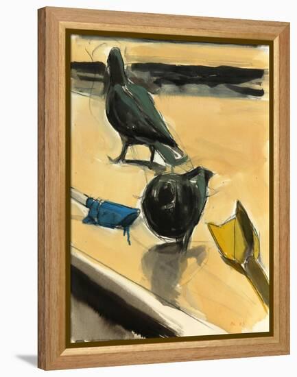 Pigeons, 2003-Daniel Clarke-Framed Premier Image Canvas