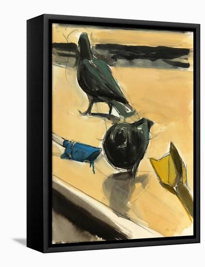 Pigeons, 2003-Daniel Clarke-Framed Premier Image Canvas