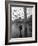 Pigeons Flocking Above Pedestrians Crossing Piazza San Marco on a Rainy Venice Day-Dmitri Kessel-Framed Photographic Print