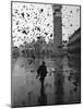 Pigeons Flocking Above Pedestrians Crossing Piazza San Marco on a Rainy Venice Day-Dmitri Kessel-Mounted Photographic Print