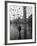 Pigeons Flocking Above Pedestrians Crossing Piazza San Marco on a Rainy Venice Day-Dmitri Kessel-Framed Photographic Print