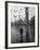 Pigeons Flocking Above Pedestrians Crossing Piazza San Marco on a Rainy Venice Day-Dmitri Kessel-Framed Photographic Print