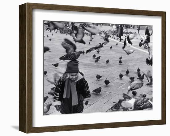 Pigeons in Piazza San Marco, Venice, Veneto, Italy-Walter Bibikow-Framed Photographic Print