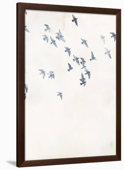 Pigeons Sky-Design Fabrikken-Framed Art Print