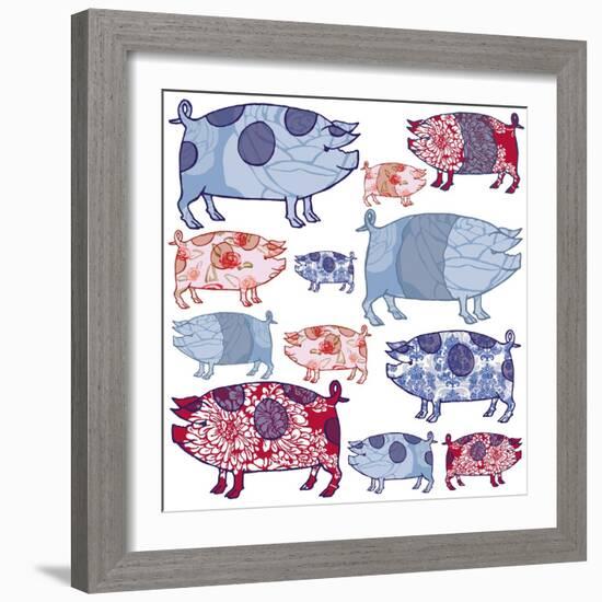 Piggy in the Middle, 2005-Sarah Hough-Framed Giclee Print