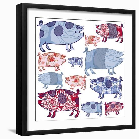 Piggy in the Middle, 2005-Sarah Hough-Framed Giclee Print