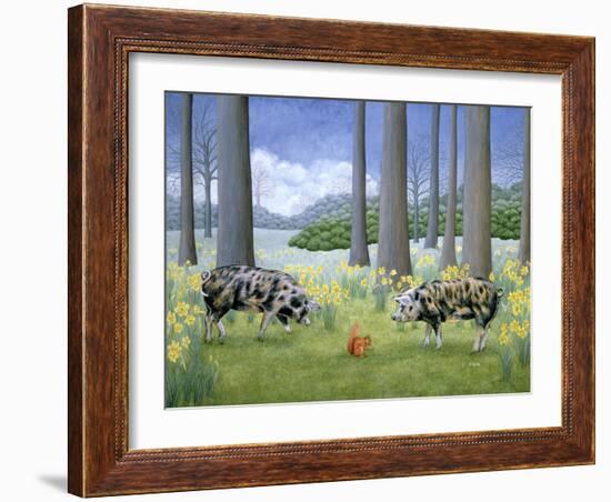 Piggy in the Middle-Ditz-Framed Giclee Print