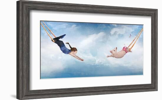 Piggy Trapeze-Nancy Tillman-Framed Art Print