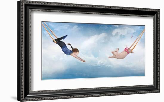 Piggy Trapeze-Nancy Tillman-Framed Art Print