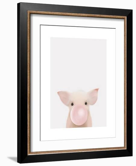 Piglet Bubble Gum-Leah Straatsma-Framed Art Print