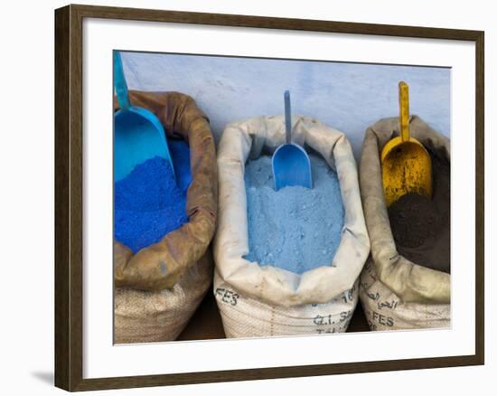 Pigments and Spices for Sale in the Kasbah, Chefchaouen, Tangeri-Tetouan Region, Rif Mountains, Mor-Nico Tondini-Framed Photographic Print