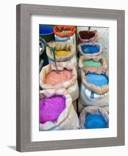 Pigments and Spices for Sale, Medina, Tetouan, UNESCO World Heritage Site, Morocco, North Africa, A-Nico Tondini-Framed Photographic Print