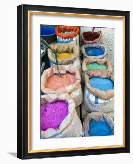 Pigments and Spices for Sale, Medina, Tetouan, UNESCO World Heritage Site, Morocco, North Africa, A-Nico Tondini-Framed Photographic Print