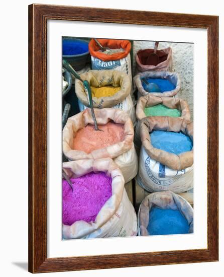 Pigments and Spices for Sale, Medina, Tetouan, UNESCO World Heritage Site, Morocco, North Africa, A-Nico Tondini-Framed Photographic Print