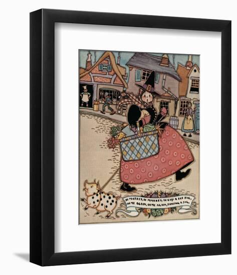 Pigs and Pork: Home Arts: To Market-Mary Wright Jones-Framed Art Print