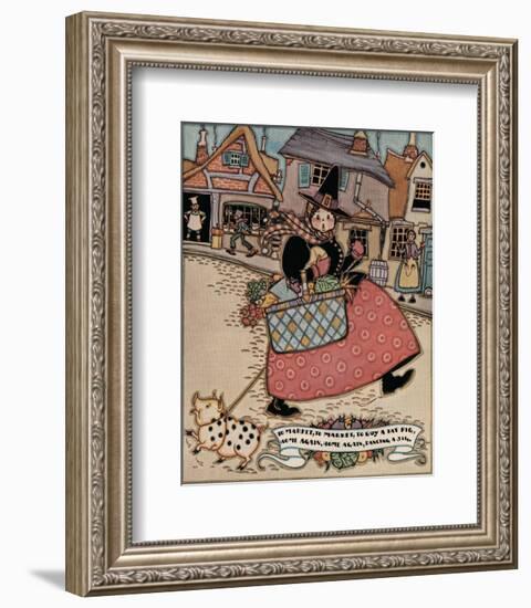 Pigs and Pork: Home Arts: To Market-Mary Wright Jones-Framed Art Print