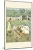 Pigs are Fed in their Trough-Randolph Caldecott-Mounted Art Print