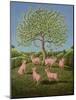 Pigs Learning about Newton, 1986-Liz Wright-Mounted Giclee Print