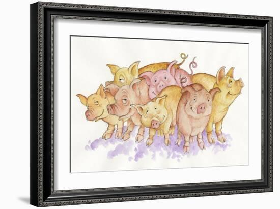 Pigs-Bill Bell-Framed Giclee Print