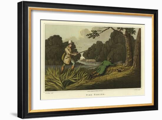 Pike Fishing-Henry Thomas Alken-Framed Giclee Print