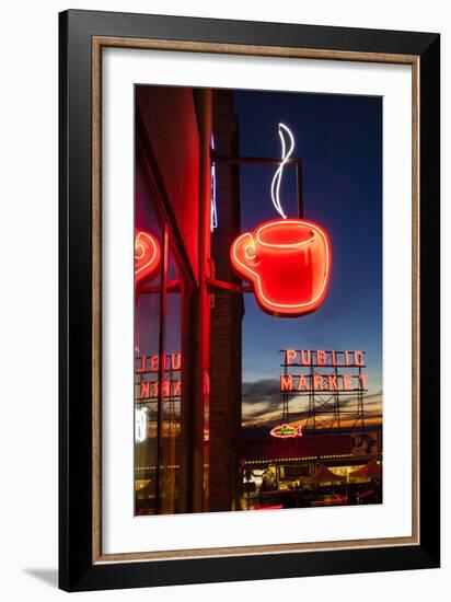 Pike Place Market at Christmastime. Seattle, Washington, USA-Michele Benoy Westmorland-Framed Photographic Print