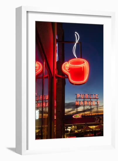 Pike Place Market at Christmastime. Seattle, Washington, USA-Michele Benoy Westmorland-Framed Photographic Print