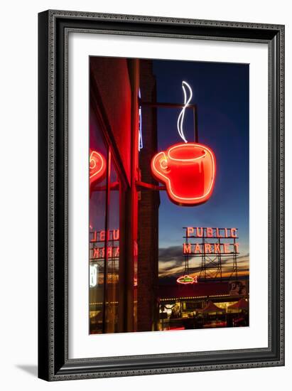 Pike Place Market at Christmastime. Seattle, Washington, USA-Michele Benoy Westmorland-Framed Photographic Print