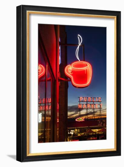 Pike Place Market at Christmastime. Seattle, Washington, USA-Michele Benoy Westmorland-Framed Photographic Print