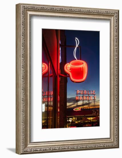 Pike Place Market at Christmastime. Seattle, Washington, USA-Michele Benoy Westmorland-Framed Photographic Print