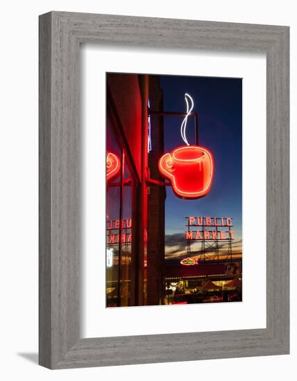 Pike Place Market at Christmastime. Seattle, Washington, USA-Michele Benoy Westmorland-Framed Photographic Print