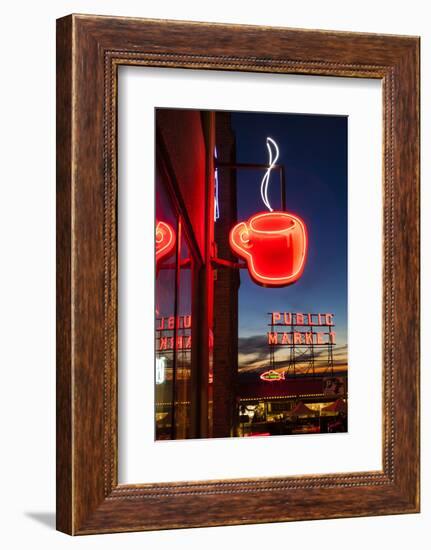 Pike Place Market at Christmastime. Seattle, Washington, USA-Michele Benoy Westmorland-Framed Photographic Print