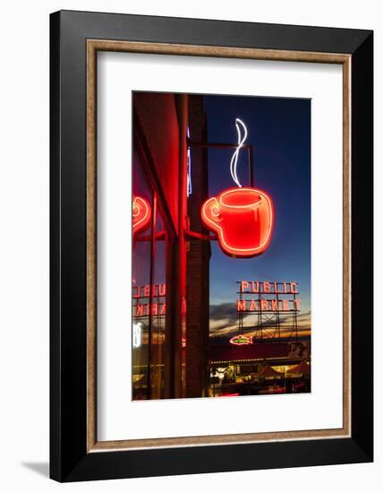 Pike Place Market at Christmastime. Seattle, Washington, USA-Michele Benoy Westmorland-Framed Photographic Print