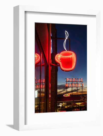 Pike Place Market at Christmastime. Seattle, Washington, USA-Michele Benoy Westmorland-Framed Photographic Print