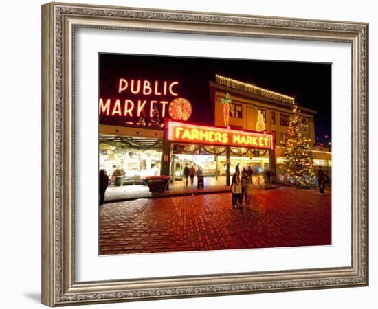 Pike Place Market, Christmas at the Pike Place Market in Seattle, Seattle, Washington, Usa-Richard Duval-Framed Photographic Print