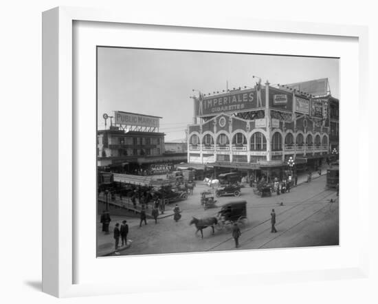 Pike Place Market Photograph - Seattle, WA-Lantern Press-Framed Art Print