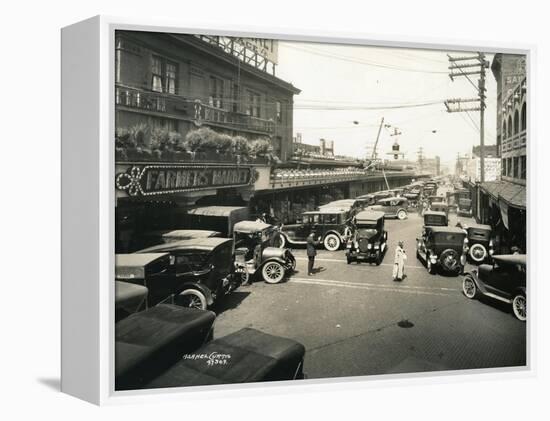 Pike Place Market, Seattle, 1924-Asahel Curtis-Framed Premier Image Canvas