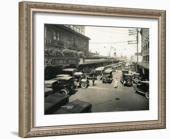 Pike Place Market, Seattle, 1924-Asahel Curtis-Framed Giclee Print