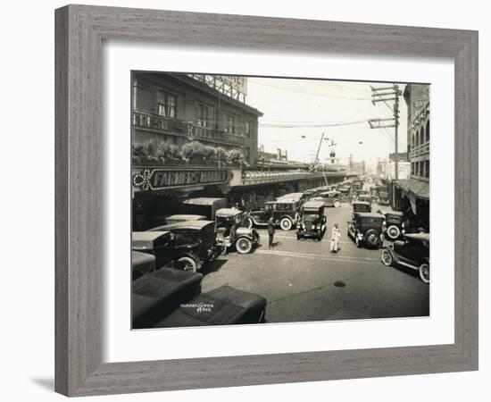 Pike Place Market, Seattle, 1924-Asahel Curtis-Framed Giclee Print