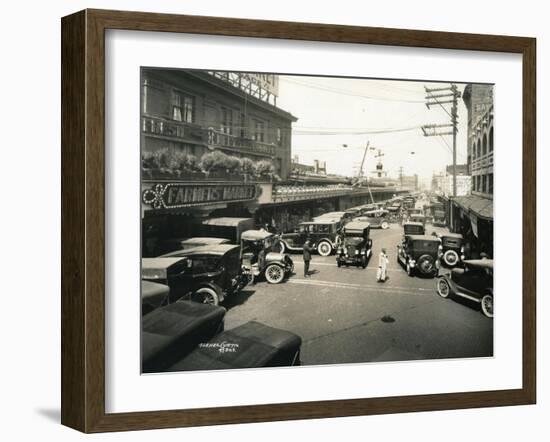 Pike Place Market, Seattle, 1924-Asahel Curtis-Framed Giclee Print