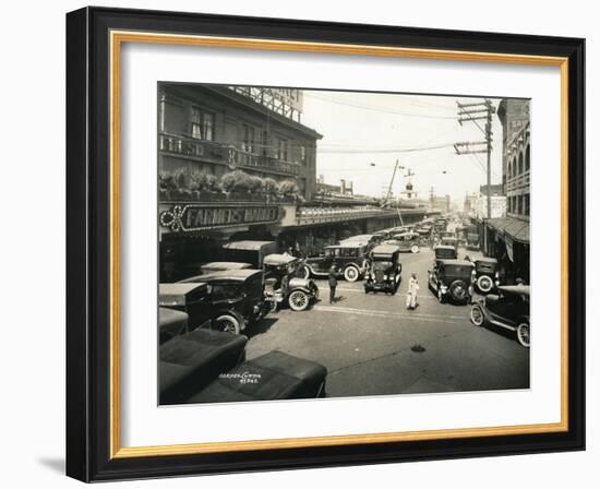 Pike Place Market, Seattle, 1924-Asahel Curtis-Framed Giclee Print