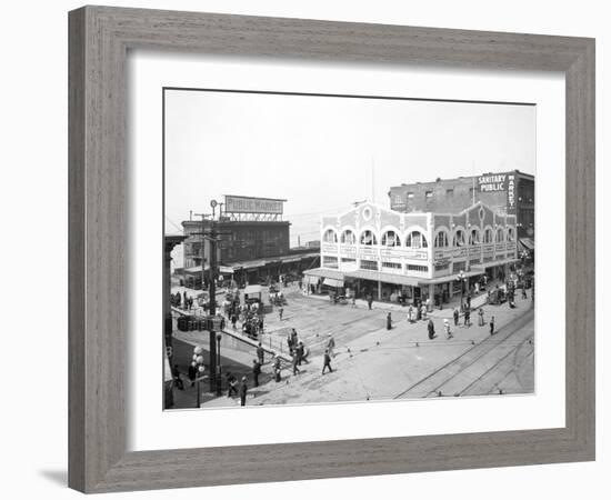 Pike Place Market, Seattle, WA, 1912-Asahel Curtis-Framed Giclee Print