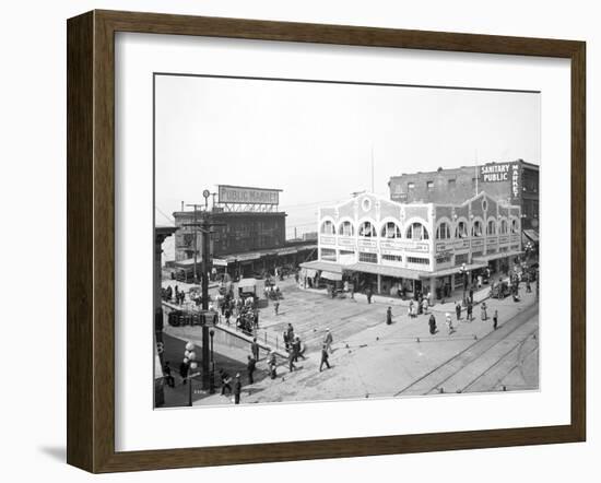 Pike Place Market, Seattle, WA, 1912-Asahel Curtis-Framed Giclee Print