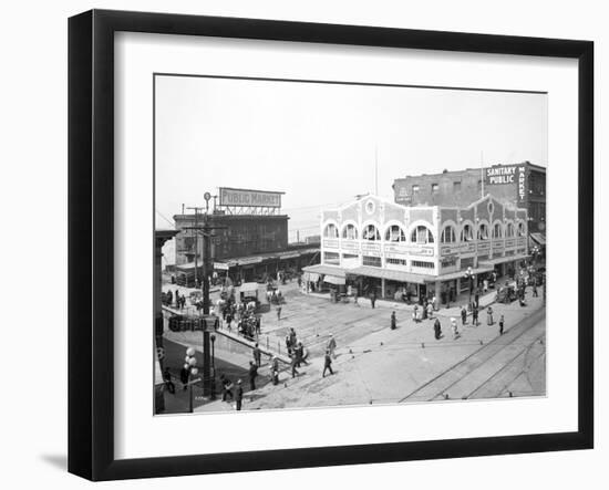 Pike Place Market, Seattle, WA, 1912-Asahel Curtis-Framed Giclee Print