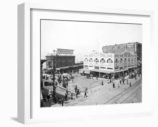 Pike Place Market, Seattle, WA, 1912-Asahel Curtis-Framed Giclee Print