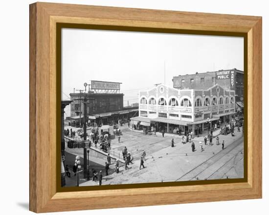 Pike Place Market, Seattle, WA, 1912-Asahel Curtis-Framed Premier Image Canvas