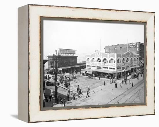 Pike Place Market, Seattle, WA, 1912-Asahel Curtis-Framed Premier Image Canvas