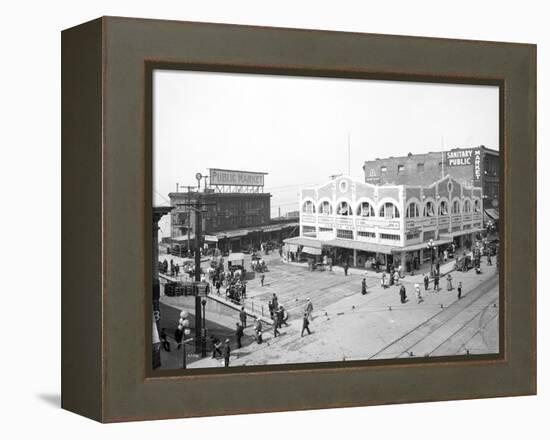 Pike Place Market, Seattle, WA, 1912-Asahel Curtis-Framed Premier Image Canvas